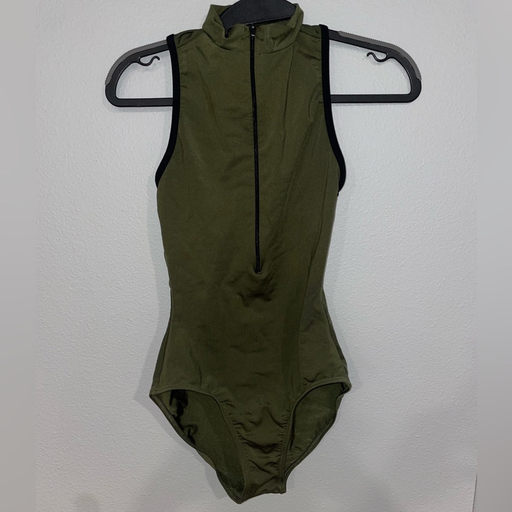 Mariia High Neck Zipper Ballet Leotard